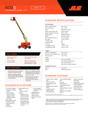 Tekerlekli Teleskopik Bomlu Vinçler JLG 800S