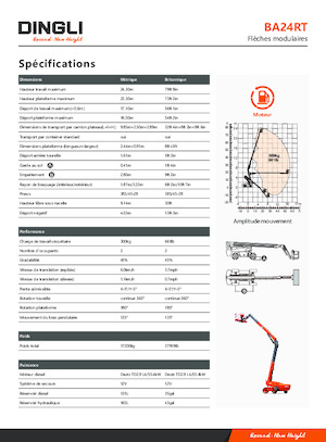 Tekerlekli Teleskopik Bomlu Vinçler Dingli BA24RT