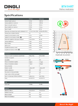 Tekerlekli Teleskopik Bomlu Vinçler Dingli BT41HRT