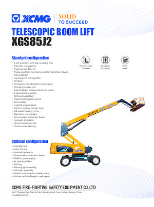 Tekerlekli Teleskopik Bomlu Vinçler XCMG XGS85J2