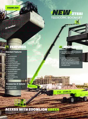 Wheeled Telescopic Boom Lifts Zoomlion ZT58J