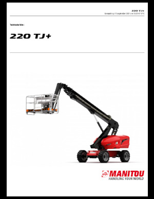 Tekerlekli Teleskopik Bomlu Vinçler Manitou 220 TJ+