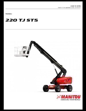Tekerlekli Teleskopik Bomlu Vinçler Manitou 220 TJ ST5