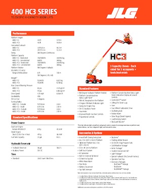 Wheeled Telescopic Boom Lifts JLG 460SJ HC3