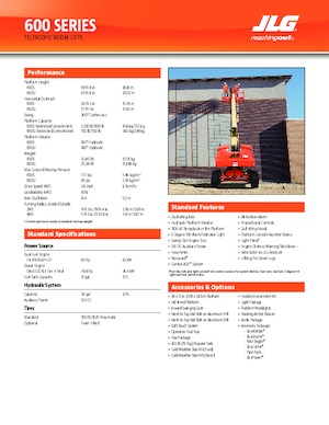 Wheeled Telescopic Boom Lifts JLG 600SJ