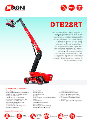 Wheeled Telescopic Boom Lifts MAGNI DTB28RT