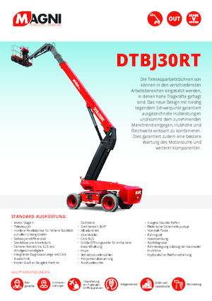 Tekerlekli Teleskopik Bomlu Vinçler MAGNI DTBJ30RT