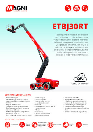 Wheeled Telescopic Boom Lifts MAGNI ETBJ30RT