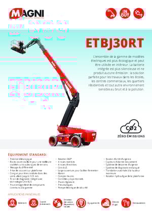 Wheeled Telescopic Boom Lifts MAGNI ETBJ30RT