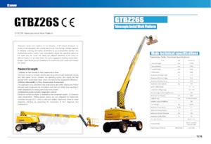 Wheeled Telescopic Boom Lifts XCMG GTBZ26S