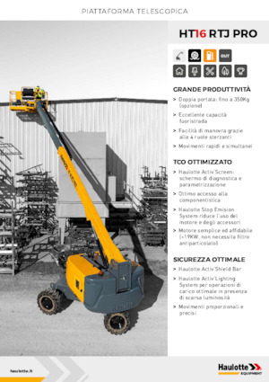 Wheeled Telescopic Boom Lifts Haulotte HT16 RTJ PRO