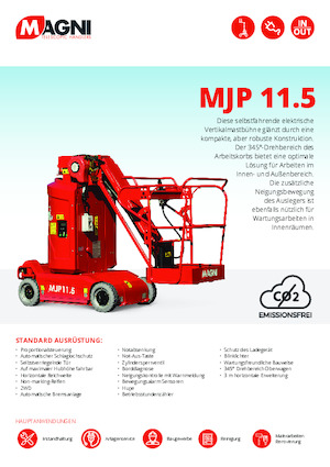 Tekerlekli Teleskopik Bomlu Vinçler MAGNI MJP11.5