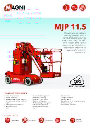 Tekerlekli Teleskopik Bomlu Vinçler MAGNI MJP11.5