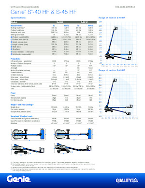 Wheeled Telescopic Boom Lifts Genie S-40 HF