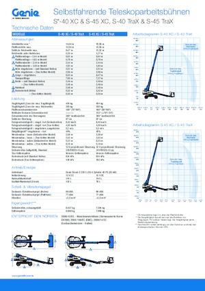 Wheeled Telescopic Boom Lifts Genie S-40 XC