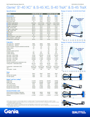 Wheeled Telescopic Boom Lifts Genie S-40 XC