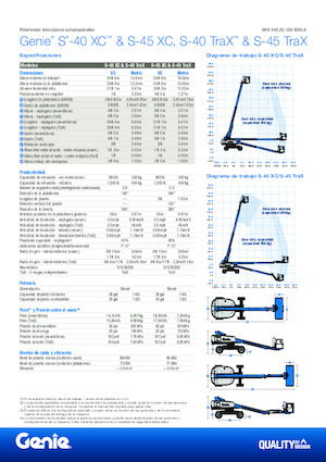 Wheeled Telescopic Boom Lifts Genie S-40 XC