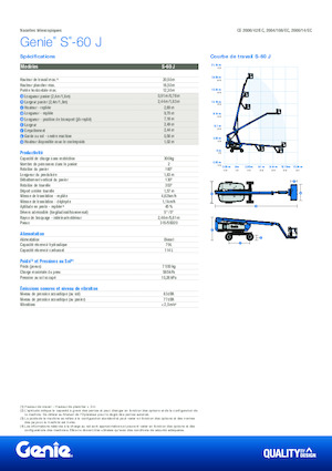 Wheeled Telescopic Boom Lifts Genie S-60 J