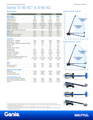 Wheeled Telescopic Boom Lifts Genie S-80 XC