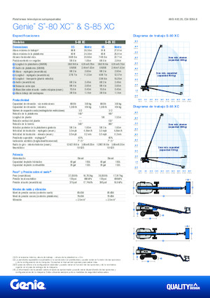 Wheeled Telescopic Boom Lifts Genie S-80 XC