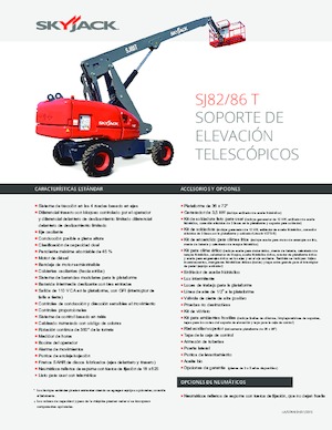 Wheeled Telescopic Boom Lifts Skyjack SJ 82 T