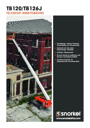 Wheeled Telescopic Boom Lifts Snorkel TB126J