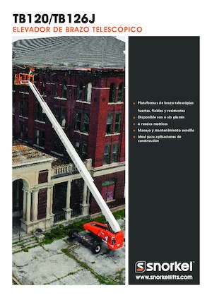 Tekerlekli Teleskopik Bomlu Vinçler Snorkel TB126J