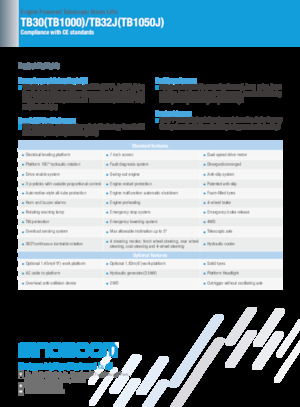 Wheeled Telescopic Boom Lifts Sinoboom TB30