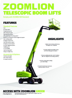 Wheeled Telescopic Boom Lifts Zoomlion ZT20J