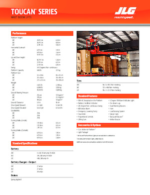 Single Vertical Mast Boom Lifts JLG 20E