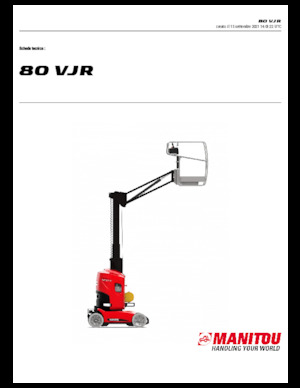 Single Vertical Mast Boom Lifts Manitou 80 VJR