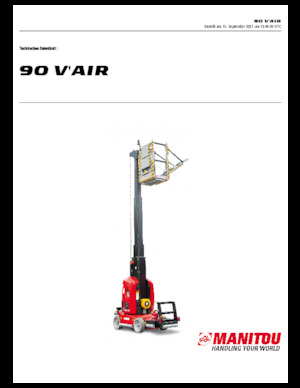Single Vertical Mast Boom Lifts Manitou 90 V´Air