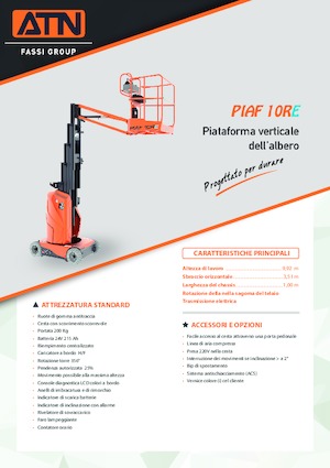 Tek Dikey Direkli Sepetli Vinçler ATN PIAF 10RE