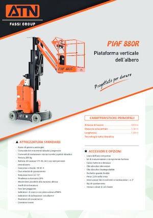 Tek Dikey Direkli Sepetli Vinçler ATN PIAF 880R