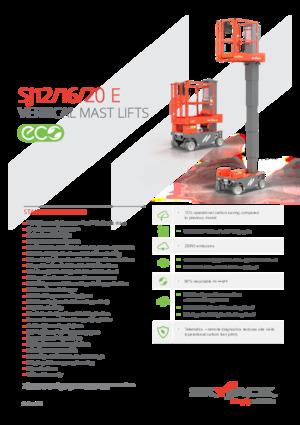 Single Vertical Mast Boom Lifts Skyjack SJ 12 E