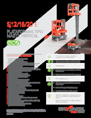 Single Vertical Mast Boom Lifts Skyjack SJ 12 E