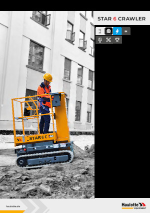 Single Vertical Mast Boom Lifts Haulotte Star 6 Crawler