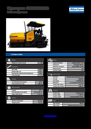Wheeled Asphalt Pavers Dynapac SD 2500 WS