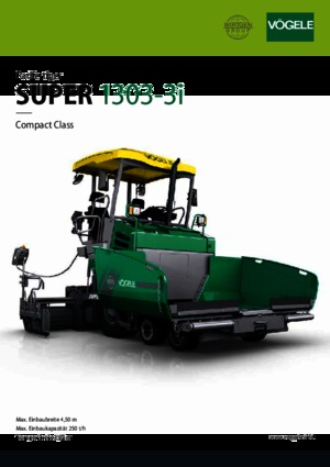 Wheeled Asphalt Pavers Vögele Super 1303-3i