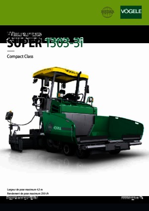 Wheeled Asphalt Pavers Vögele Super 1303-3i