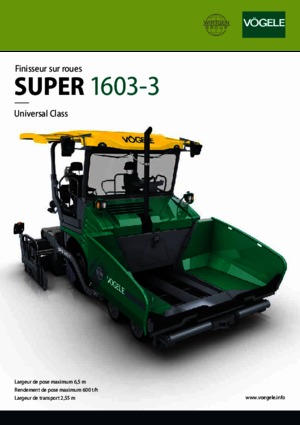 Wheeled Asphalt Pavers Vögele Super 1603-3