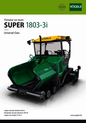 Wheeled Asphalt Pavers Vögele Super 1803-3i