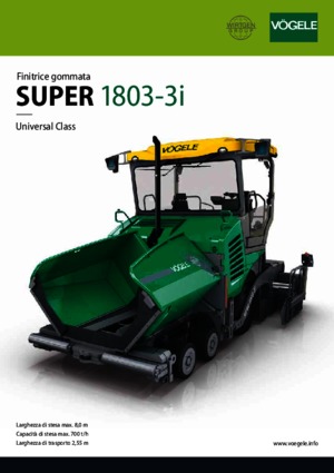 Wheeled Asphalt Pavers Vögele Super 1803-3i