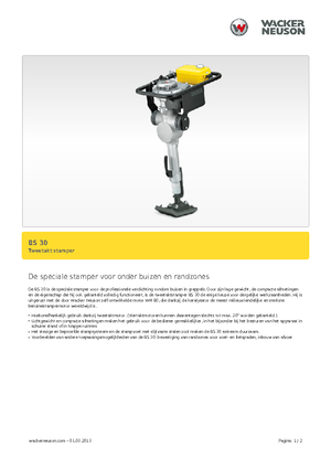 Gasoline and Diesel Rammers Wacker BS 30