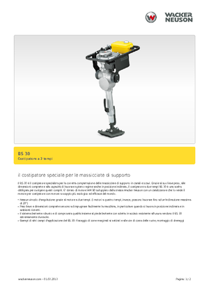 Gasoline and Diesel Rammers Wacker BS 30