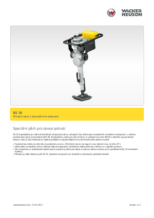 Gasoline and Diesel Rammers Wacker BS 30