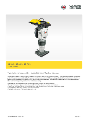 Gasoline and Diesel Rammers Wacker BS 60-2, 11