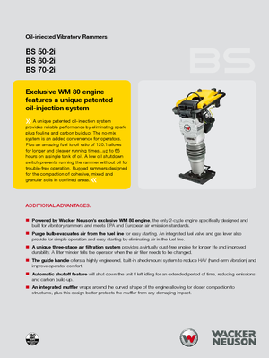 Gasoline and Diesel Rammers Wacker Neuson BS 60-2i 11