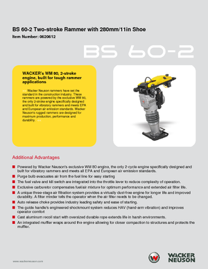 Benzinli ve Dizel Çekiçler Wacker Neuson BS60-2 11