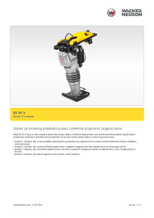 Gasoline and Diesel Rammers Wacker BS 65 V 11
